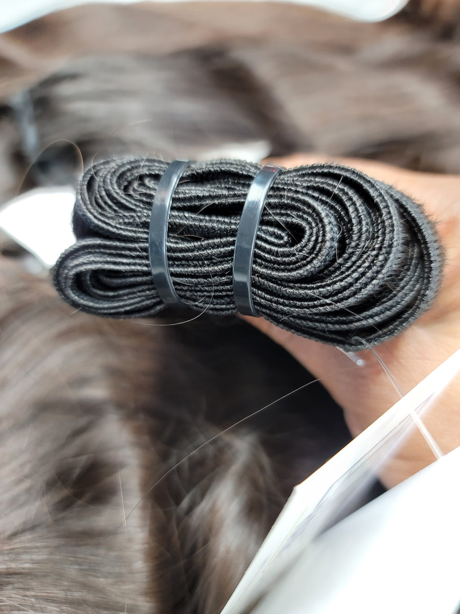 Double weft hair extensions 