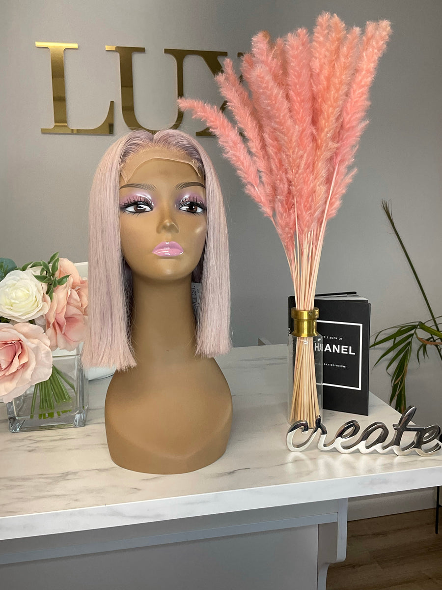 Custom pink wig